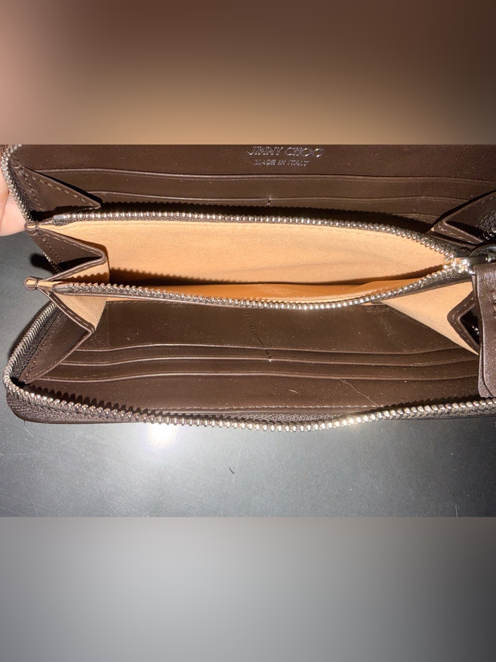 JIMMY CHOO Pippa Floral Leather Zip Around Continental Wallet - Picture 6 of 10